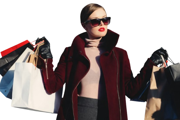 Woman holding shopping bags